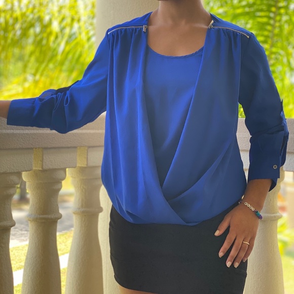 Royal Blue Blouse - Picture 2 of 3